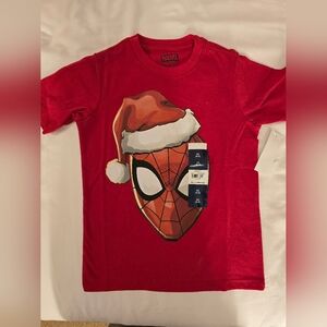 Marvel Red Spider-Man Santa Hat Kids T-Shirt